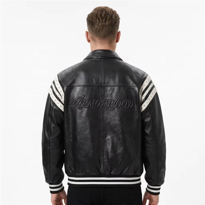Custom Embossed Leather Outerwear for Men Wholesale