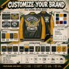 High Street Color Block Varsity Jacket, Genuine Leather for Men