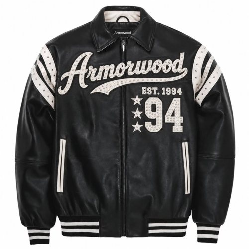 High Street Men's Lambskin Baseball Outerwear Jacket, Genuine Leather