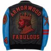 Luxury Color Blocking Croc Embossed Leather Jacket for Men, Custom Made to Order
