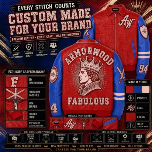 Men Trendy Fashion Custom Jacket, Genuine Leather, Embossed, Custom Made to Order