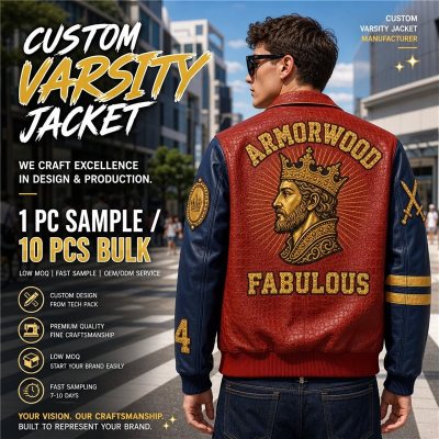High Street Men's Genuine Leather Outerwear Jacket, Embossed