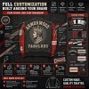 Two Tone Design Genuine Leather Jacket Custom for Men, Rhinestone