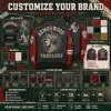 Two Tone Design Genuine Leather Jacket Custom for Men, Rhinestone
