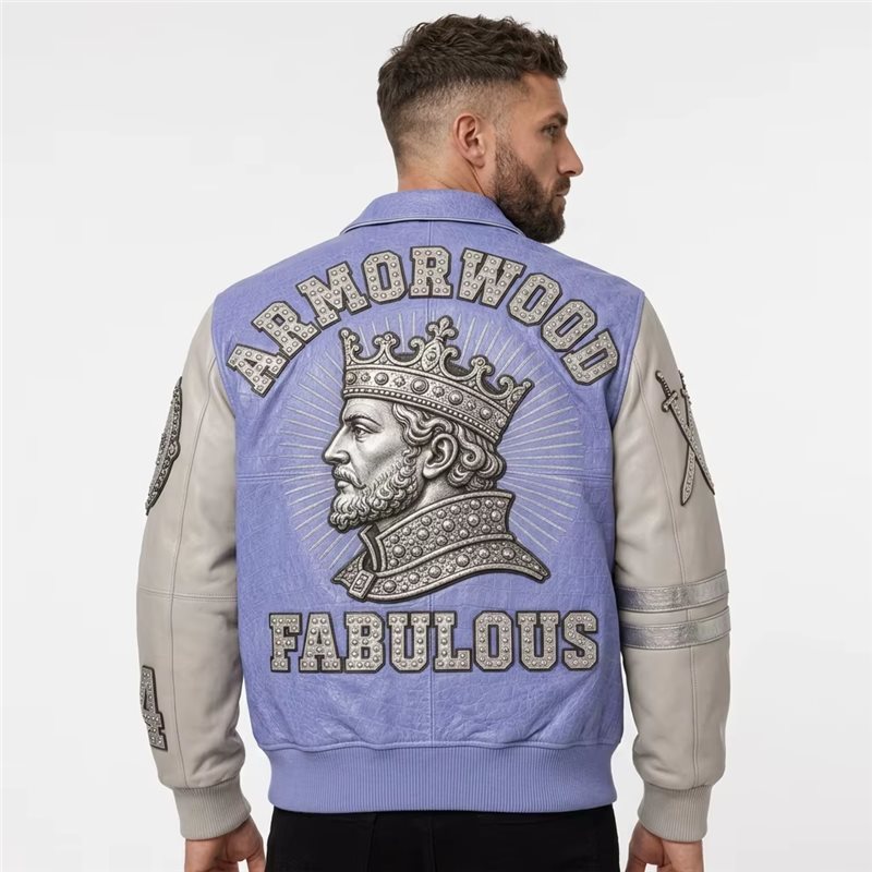 Custom Embossed Lambskin Varsity Jackets for Men
