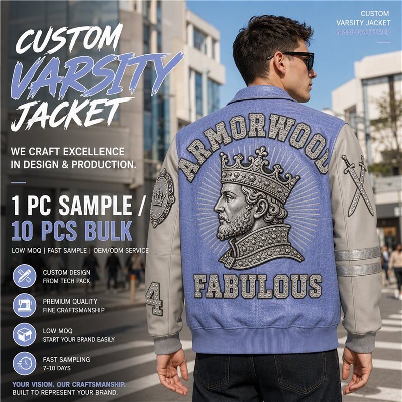 Custom High Street Two Tone Genuine Leather Jacket Men Fall