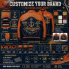 Custom Men's Fall Cowhide Leather Aviator Jacket, Applique, Custom Made to Order