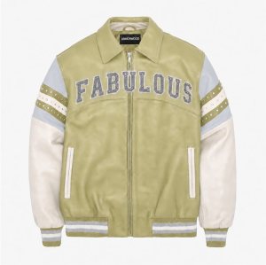 Streetwear Outerwear Custom Leather Jacket for Men, Rhinestone