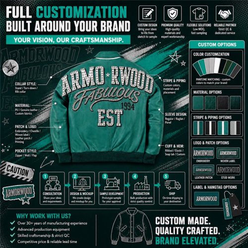 Men's Fall Lambskin Leather Bomber Jacket Custom, Rhinestone