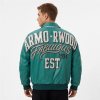 Men's Fall Lambskin Leather Bomber Jacket Custom, Rhinestone