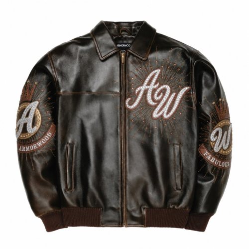 Men Trendy Fashion Fall High Street Leather Jacket Custom Made