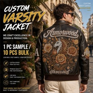 Men Trendy Fashion Fall High Street Leather Jacket Custom Made