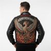 Custom Leather Jacket for Men Streetwear Brand, Rhinestone, Custom Made to Order