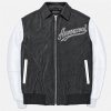 High Street Men's Genuine Leather Bomber Jacket Custom Made, Rhinestone