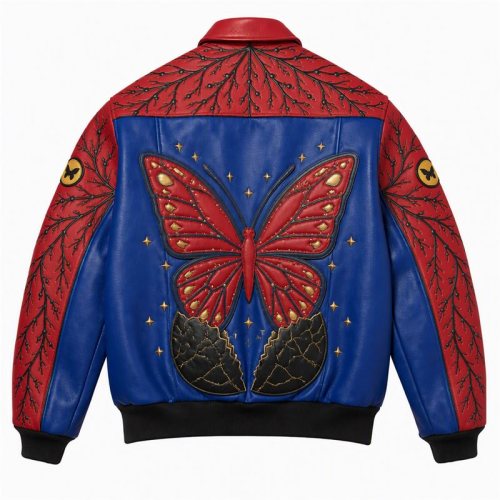 Men's Streetwear Style Genuine Leather Aviator Jacket Custom Made