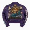 Women Fall Genuine Leather Jacket, Rhinestone, Custom Made to Order