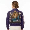 Women Fall Genuine Leather Jacket, Rhinestone, Custom Made to Order