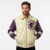 Men's Applique Rhinestone Leather Patch Varsity Jacket, Custom Made to Order