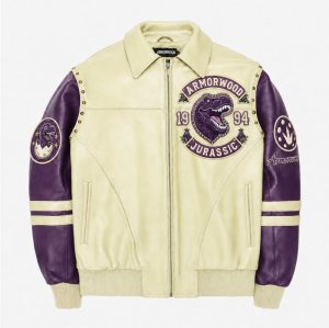 Men's Applique Rhinestone Leather Patch Varsity Jacket, Custom Made to Order