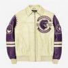Men's Applique Rhinestone Leather Patch Varsity Jacket, Custom Made to Order