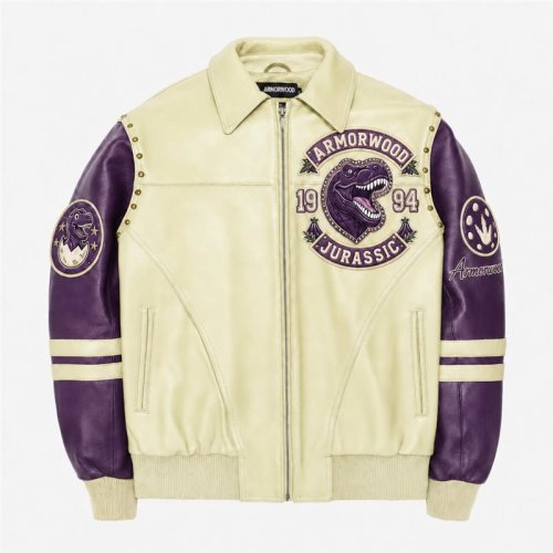 Men's Applique Rhinestone Leather Patch Varsity Jacket, Custom Made to Order