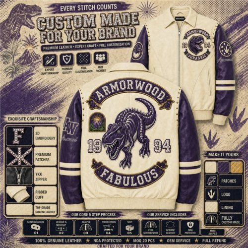 Men's Applique Rhinestone Leather Patch Varsity Jacket, Custom Made to Order