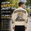 High Street Men's Rhinestone Applique Jacket, Genuine Leather