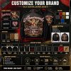 Men's Genuine Leather Outerwear Jacket, Rhinestone, Lambskin