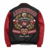 Men's Leather Patches Design Bomber Jacket, Applique, Lambskin