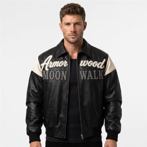Men's Full Grain Cowhide Aviator Flight Jacket, Genuine Leather