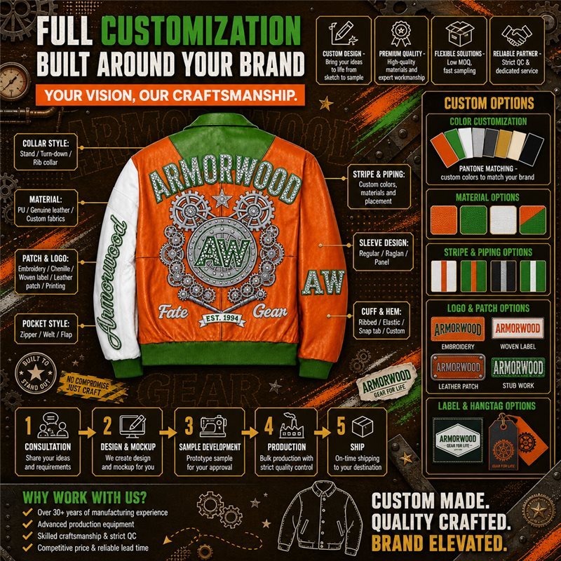 Custom Patchwork Genuine Leather Men's Fall Jacket