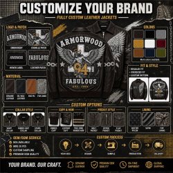 Handmade Men's Plain Embroidery Leather Jacket, Rhinestone, Lambskin