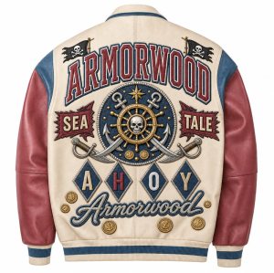 Two Tone Leather Bomber Jacket, Cowhide for Men, Custom Made to Order