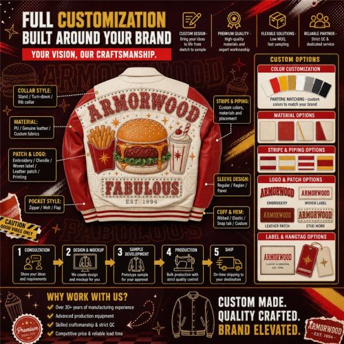 Custom Vintage Applique Embroidery Bomber Jacket, Genuine Leather