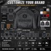 Custom 3D Embroidery Lambskin Aviator Jacket, Genuine Leather