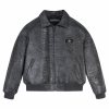 Custom 3D Embroidery Lambskin Aviator Jacket, Genuine Leather