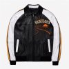 Full Custom Men's Embroidered Logo Goatskin Varsity Jacket, Genuine Leather