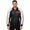 Full Custom Men's Embroidered Logo Goatskin Varsity Jacket, Genuine Leather