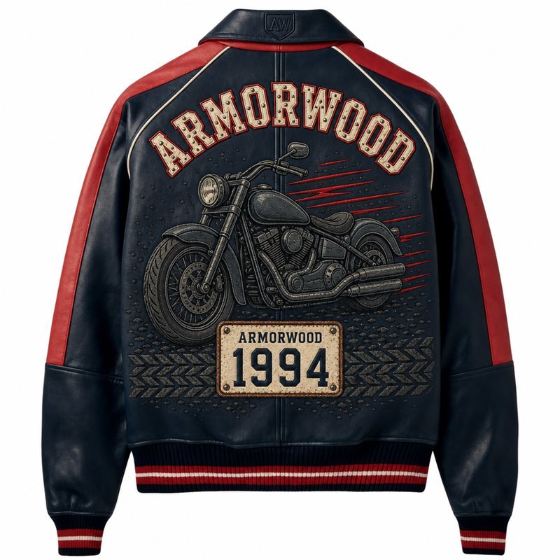 Custom Genuine Cowhide Leather Aviator Jacket for Men