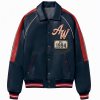 Custom Cowhide Aviator Bomber Jacket, Genuine Leather, Applique