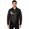 Custom Men's Gothic Style Jacket, Genuine Leather, Applique, Custom Made to Order