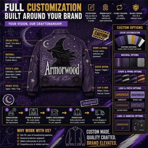 Custom Gothic Style Men's Genuine Leather Fall Jacket, Rhinestone
