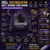 Custom Gothic Style Men's Genuine Leather Fall Jacket, Rhinestone