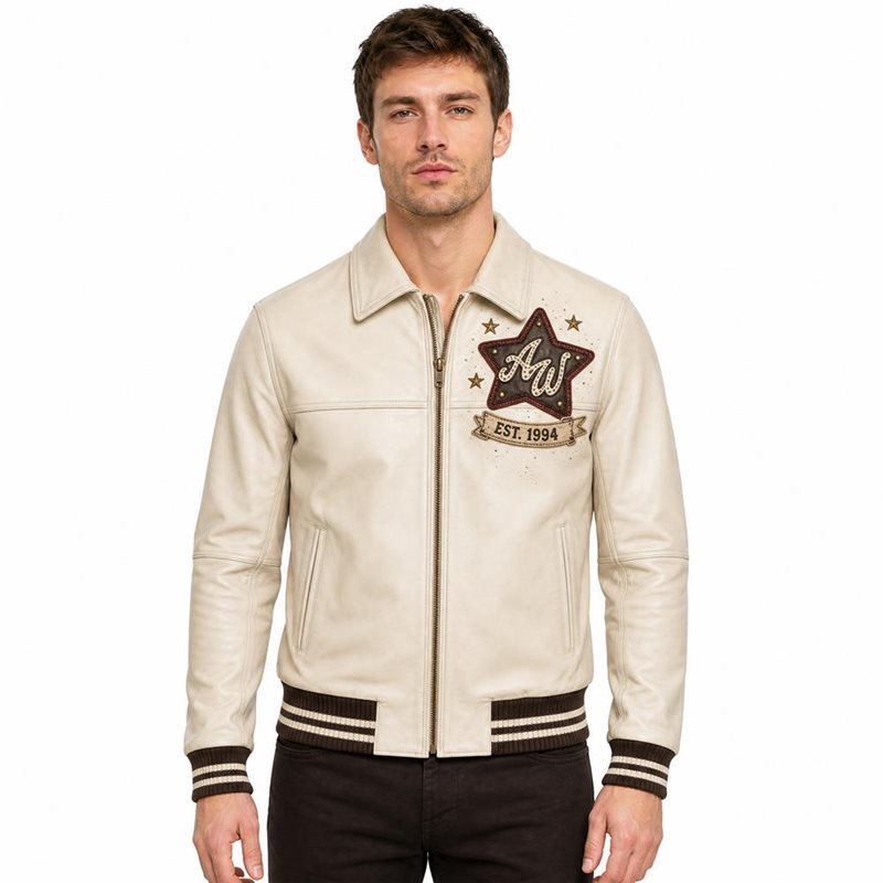 Custom 3D Embroidery Logo Leather Jackets