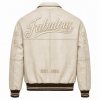 Custom Filling Embroidery Applique Men's Jacket, Genuine Leather