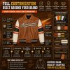 Full Custom Studs Applique Embroidery Cowhide Jacket for Men, Genuine Leather