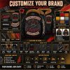 Custom Men's Fall Winter Leather Aviator Bomber Jacket with Hooded