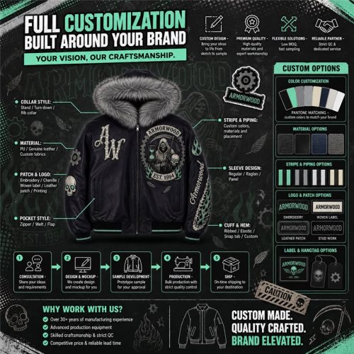 Leather Streetwear Outerwear Jacket, Applique, Genuine Leather