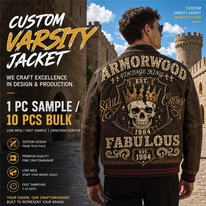 Custom Distressed Leather Jacket