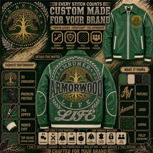 Custom Men's Baseball Leather Jacket, Rhinestone, Cowhide, Custom Made to Order